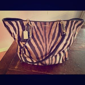 Coach Purse, Tiger Striped with Duster